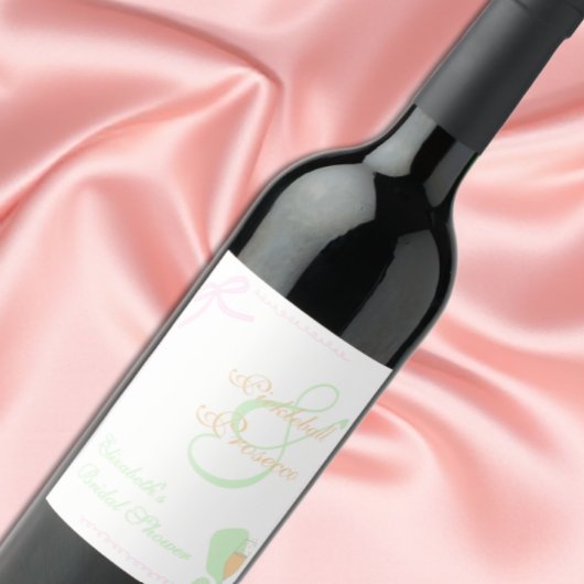 Pickleball en Prosecco Bruidsmeisjeshuwelijk Wijn Etiket