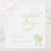 Pickleball en Prosecco Bruidsmeisjeshuwelijk Wijn Etiket (Enkel label)