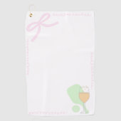 Pickleball en Prosecco Bruidsshower Handdoek (Voorkant)