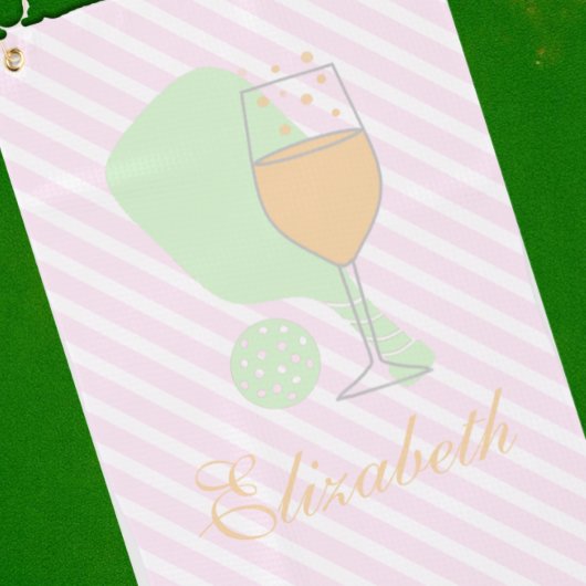 Pickleball en Prosecco Bruiloftssluiersdoek Golfhanddoek