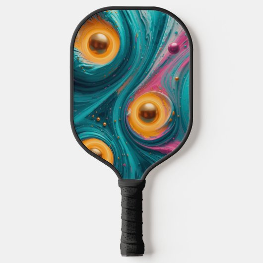 Pickleball Energy Swirl – Abstracte beweging Poste Paddle (Voorkant)
