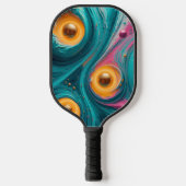 Pickleball Energy Swirl – Abstracte beweging Poste Pickleball Paddle (Voorkant)