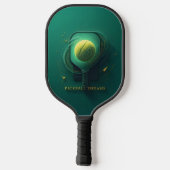 Pickleball Energy Swirl – Abstracte beweging Poste Pickleball Paddle (Achterkant)
