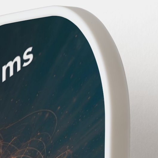 Pickleball Energy Swirl – Abstracte beweging Poste Pickleball Paddle (Links Detail)