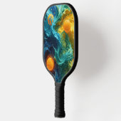 Pickleball Energy Swirl – Abstracte beweging Poste Pickleball Paddle (Links)