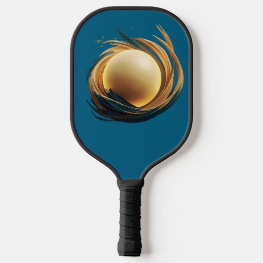 Pickleball Energy Swirl – Abstracte beweging Poste Pickleball Paddle (Achterkant)