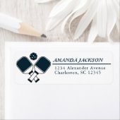 Pickleball Enthusiast Paddles Retour Adreslabel Etiket (Insitu)