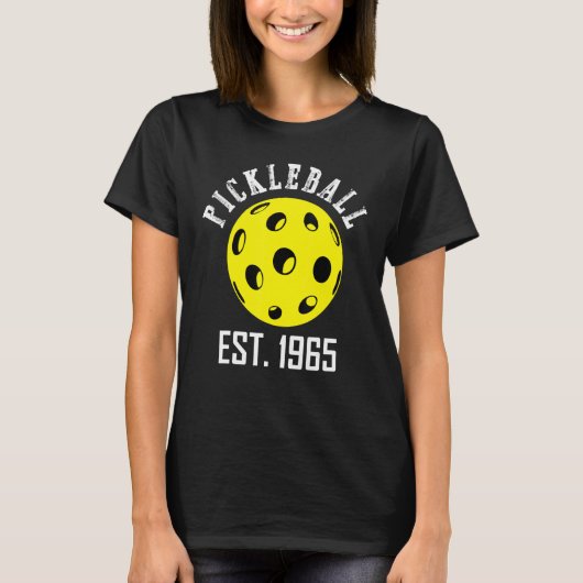 Pickleball Est 1965 Funny for Pickleball Fan Play T-shirt (Voorkant)