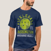 Pickleball Est.1965 Washington Bainbridge Island T-shirt (Voorkant)
