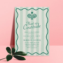 Pickleball esthetische elegante vrijgezellenfeest kaart