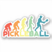 Pickleball Evolutie Aangepaste Naam Sticker (Voorkant)