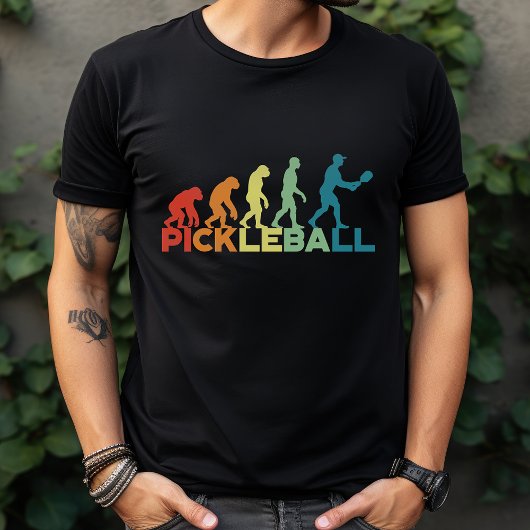 Pickleball Evolutie Grappige Aangepaste Naam of Te T-shirt