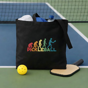 Pickleball Evolutie Grappige Aangepaste Naam of Te Tote Bag