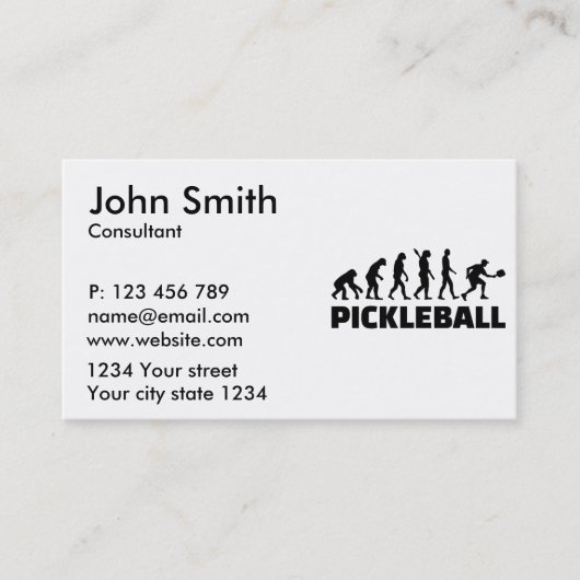 Pickleball-evolutie Visitekaartje (Voorkant)