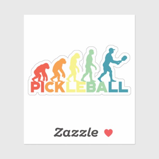 Pickleball Evolution Aangepaste naam Sticker (Vel)