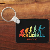 Pickleball Evolution Grappige Aangepaste Naam Sleutelhanger (Achterkant)