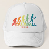 Pickleball Evolution Grappige Aangepaste Naam Trucker Pet (Voorkant)