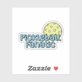 pickleball-fanaat | Blauw en geel Pickleball Sticker (Vel)