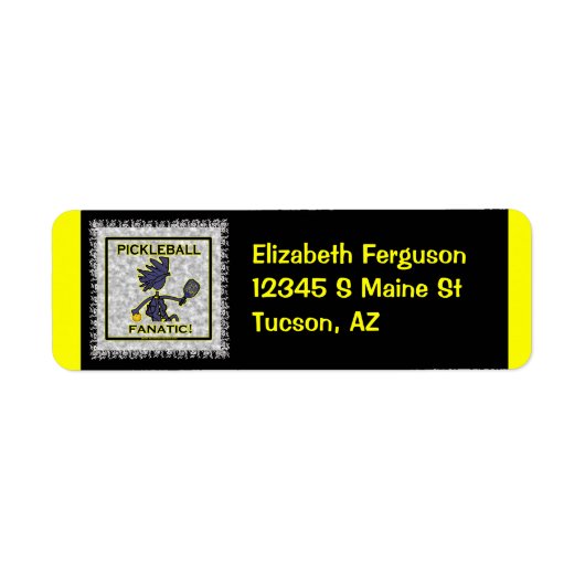 Pickleball Fanatic Etiket (Voorkant)