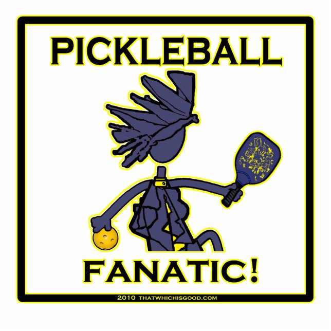 Pickleball Fanatic Fotobeeldje Sleutelhanger (Voorkant)