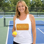 Pickleball Fanatic - Retro Florida License Plate Tanktop