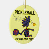 Pickleball Fearless Fun Keramisch Ornament (Rechts)