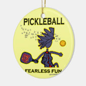 Pickleball Fearless Fun Keramisch Ornament (Links)