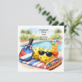 Pickleball Feest 4 juli Onafhankelijkheidsdag Kaart (Staand voorkant)