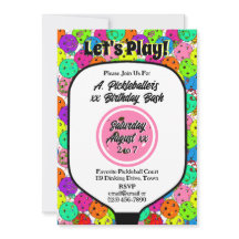 Pickleball Feest Ballonnen Confetti Roze Foto