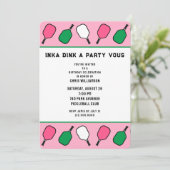 Pickleball Feest Kaart (Staand voorkant)