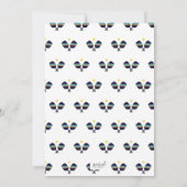 Pickleball Feest Sporten Donkerblauwe Gestreepte P Kaart (Achterkant)