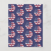Pickleball Feest Stars and Stripes Patriottisch Flyer (Achterkant)