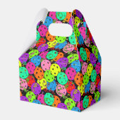 Pickleball Feestballonnen op Zwart Bedankt Bedankdoosjes (Achterkant)