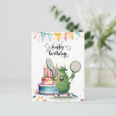 Pickleball Feestje   Verjaardag Briefkaart (Staand voorkant)