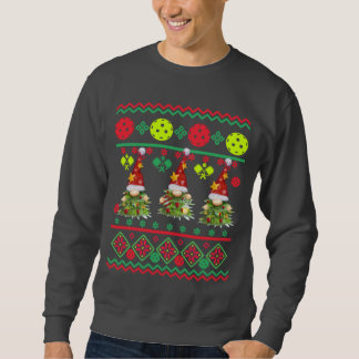 Pickleball Festive Gnomen Ugly Sweater