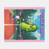 Pickleball Fleece Deken (Voorkant (Horizontaal))