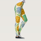 Pickleball Floral Paddle Ball Naadloze Print Leggings (Rechts)