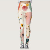 Pickleball Floral Paddle Whimsical Wildflower Leggings (Voorkant)