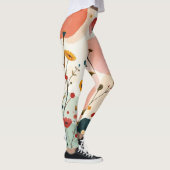 Pickleball Floral Paddle Whimsical Wildflower Leggings (Rechts)