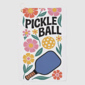 Pickleball Flower Paddle Gift Golfhanddoek (Voorkant)