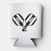 Pickleball Foam Koelbox Holder voor grappig cadeau Blikjeskoeler (Voorkant)