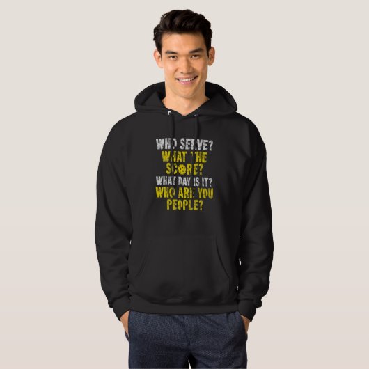 Pickleball For Men Women Whose Serve Hoodie (Voorkant volledig)