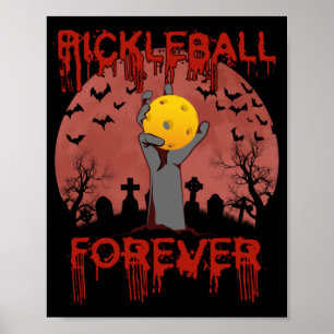 Pickleball Forever voor Halloween Poster