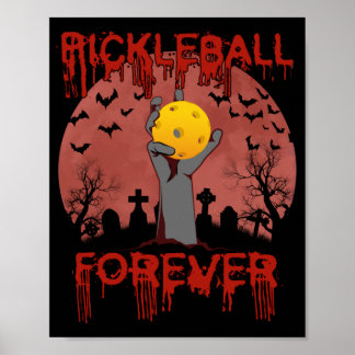 Pickleball Forever voor Halloween Poster