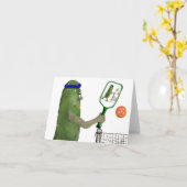 Pickleball Friends Blank in Wenskaart Kaart (Gele Bloem)