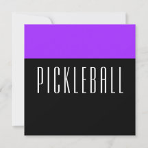 PICKLEBALL Fun Bold Zwart Paarse Kleur Block