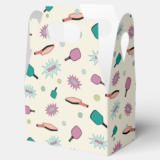 Pickleball! Fun Colorful Pattern Bedankdoosjes (Geopend)