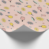 Pickleball! Fun Colorful Pattern Cadeaupapier (Hoek)