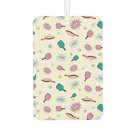 Pickleball! Fun Colorful Pattern Luchtverfrisser (Achterkant)