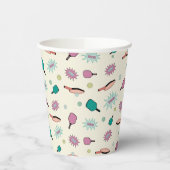 Pickleball! Fun Colorful Pattern Papieren Bekers (Links)